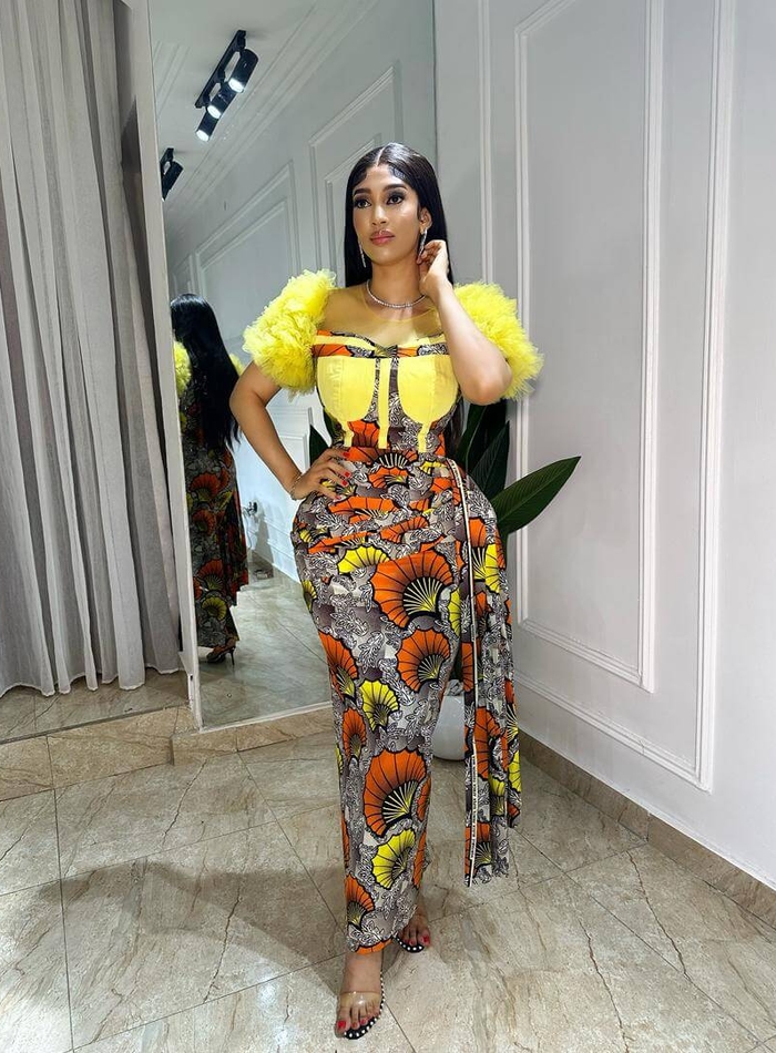 Yellow Bolar Ankara Gown