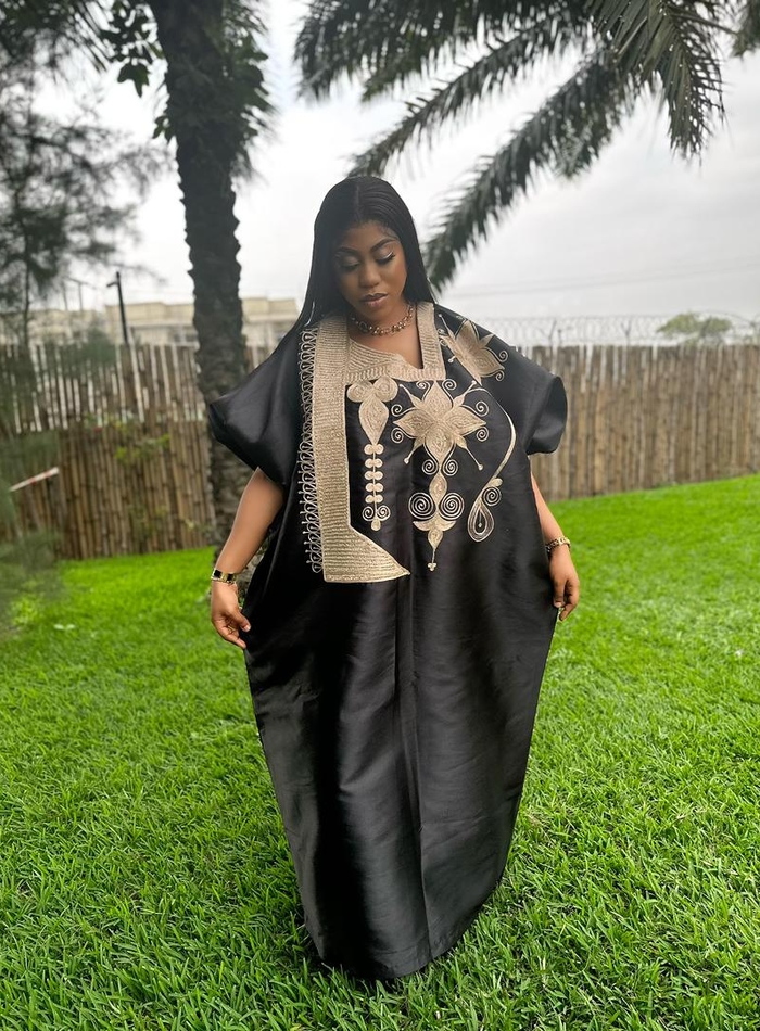 Black Embroidery Bubu. African Kaftan Dress Bubu Dress For Women Women Kaftan African Boubou Gown Rich