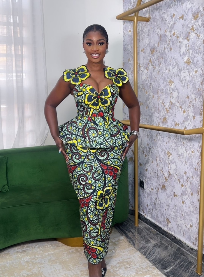 SIMI 3D PEPLUM ANKARA SET