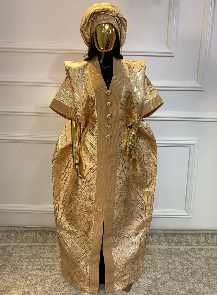 Regal Arewa Brocade Bubu + Headtie 
