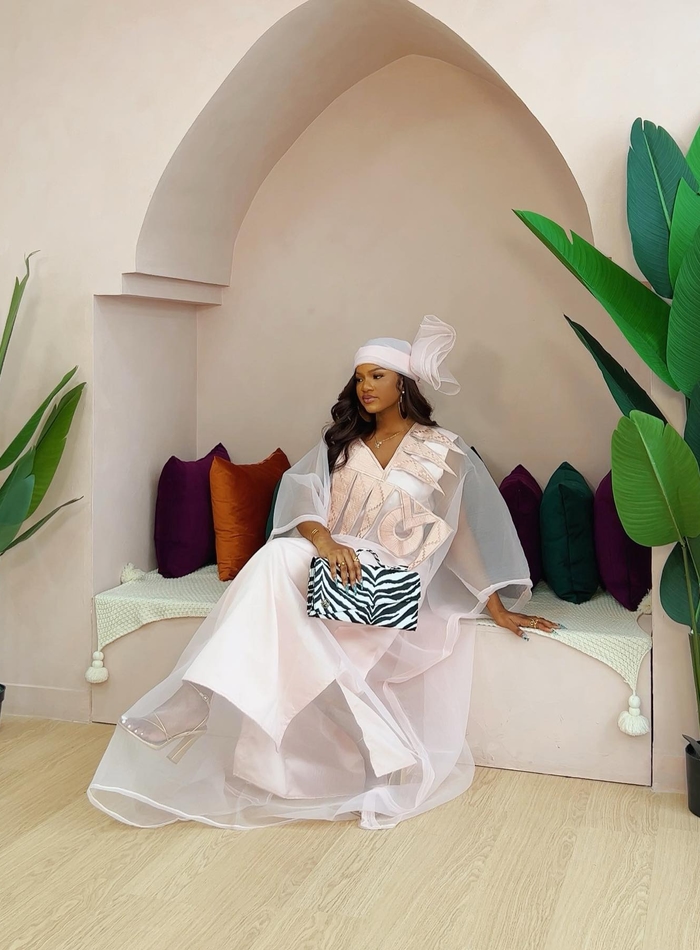 Rich White Agbada African Kaftan Dress, Bubu Dress For Women