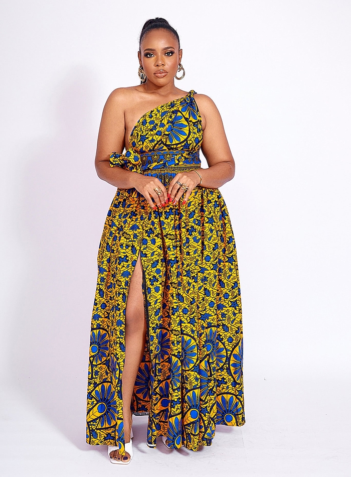 Tadla African Print Infinity Dress