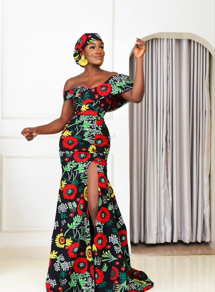 AYANA AFRICAN PRINT MERMAID DRESS - African Dress styles, African ...
