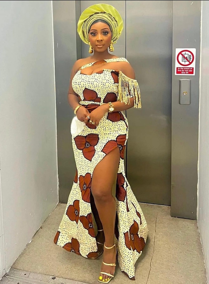 Chic African Wedding Guest Gown