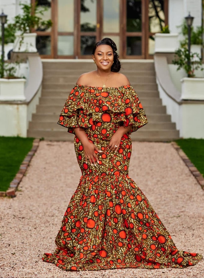 Plus Size African Print Gown