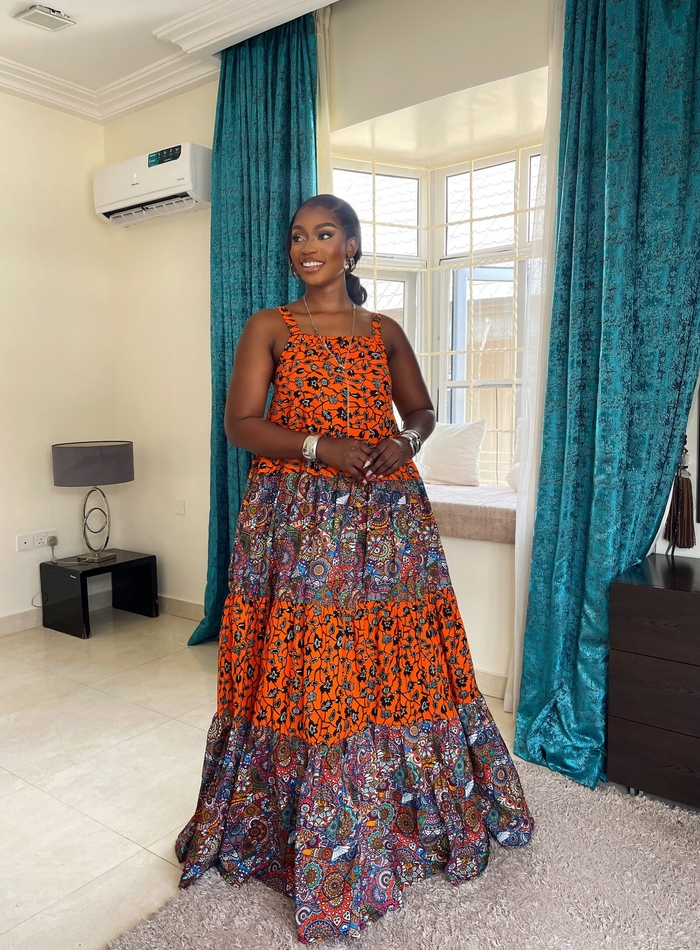 GYPSY MAXI DRESS African Maxi Dress, Ankara Print, Plus Size